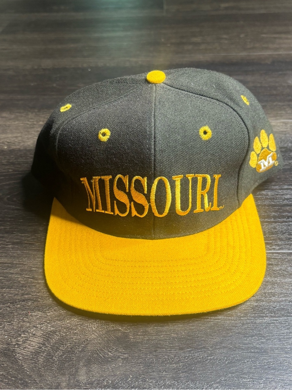 Vtg 90s MISSOURI TIGERS Usa-Made THE GAME x COLLEGE SNAPBACK Fan Baseball Hat